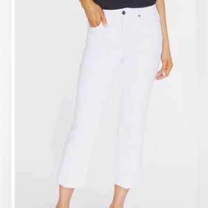 Slimsation 5 pocket white jean  crop